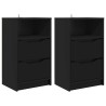 Tables de chevet 2 pcs Noir 40 x 30 x 467 cm Bois d'ingénierie 582076582076