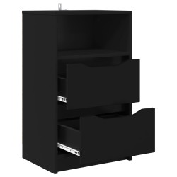 Tables de chevet 2 pcs Noir 40 x 30 x 467 cm Bois d'ingénierie 582076582076