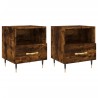 Tables de chevet 2pcs chêne fumé 40x35x47,5cm bois d’ingénierie 582077582077