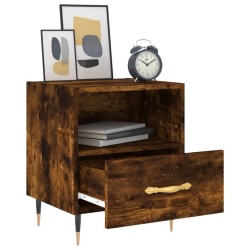 Tables de chevet 2pcs chêne fumé 40x35x47,5cm bois d’ingénierie 582077582077