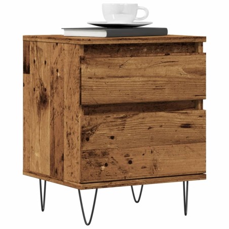 Tables de chevet 2 pcs vieux bois 40x35x50 cm bois d’ingénierie 582078582078