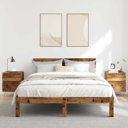 Tables de chevet 2 pcs vieux bois 40x35x50 cm bois d’ingénierie 582078582078