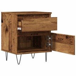 Tables de chevet 2 pcs vieux bois 40x35x50 cm bois d’ingénierie 582078582078