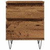 Tables de chevet 2 pcs vieux bois 40x35x50 cm bois d’ingénierie 582078582078