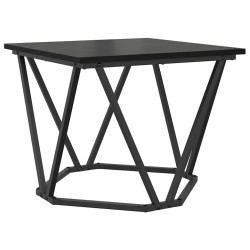 Table basse 3 pcs Chêne noir Bois d'ingénierie et acier 582079582079