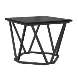 Table basse 3 pcs Chêne noir Bois d'ingénierie et acier 582079582079