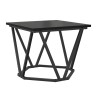 Table basse 3 pcs Chêne noir Bois d'ingénierie et acier 582079582079