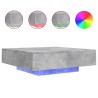 Table basse avec lumières LED gris béton 100x100x31 cm 582082582082