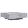 Table basse avec lumières LED gris béton 100x100x31 cm 582082582082
