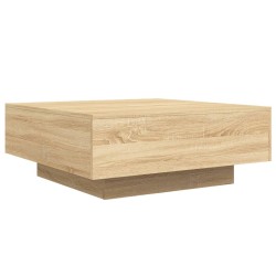 Table basse avec lumières LED chêne sonoma 80x80x31 cm 582083582083
