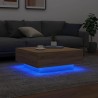 Table basse avec lumières LED chêne sonoma 80x80x31 cm 582083582083