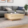 Table basse avec lumières LED chêne sonoma 80x80x31 cm 582083582083