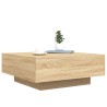 Table basse avec lumières LED chêne sonoma 80x80x31 cm 582083582083