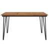 Table de jardin avec pieds épingle à cheveux 140x80x75cm acacia 582085582085