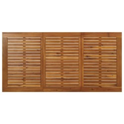 Table de jardin avec pieds épingle à cheveux 140x80x75cm acacia 582085582085