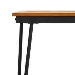 Table de jardin avec pieds épingle à cheveux 140x80x75cm acacia 582085582085