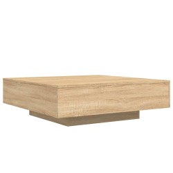 Table basse avec lumières LED chêne sonoma 100x100x31 cm 582087582087