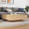 Table basse avec lumières LED chêne sonoma 100x100x31 cm 582087582087