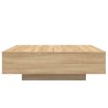 Table basse avec lumières LED chêne sonoma 100x100x31 cm 582087582087