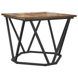 Table basse 3 pcs Chêne fumé Bois d'ingénierie et acier 582088582088