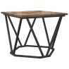 Table basse 3 pcs Chêne fumé Bois d'ingénierie et acier 582088582088