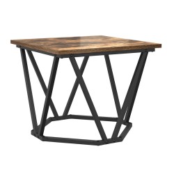 Table basse 3 pcs Chêne fumé Bois d'ingénierie et acier 582088582088