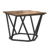 Table basse 3 pcs Chêne fumé Bois d'ingénierie et acier 582088582088