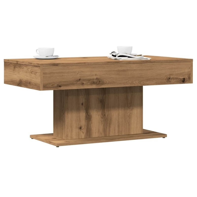 Table basse artisanale en chêne massif 96 x 50 x 45 cm 582089582089