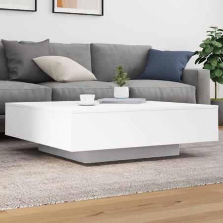 Table basse avec lumières LED blanc 100x100x31 cm 582090582090