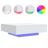 Table basse avec lumières LED blanc 100x100x31 cm 582090582090