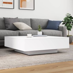 Table basse avec lumières LED blanc 100x100x31 cm 582090582090