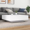 Table basse avec lumières LED blanc 100x100x31 cm 582090582090