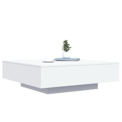 Table basse avec lumières LED blanc 100x100x31 cm 582090582090