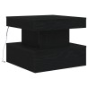 Table basse avec lumières LED chêne noir 50x50x40 cm 582092582092