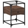 Table de chevet chêne marron 40x40x55 cm bois d’ingénierie 582094582094