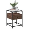 Table de chevet chêne marron 40x40x55 cm bois d’ingénierie 582094582094
