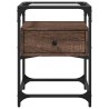 Table de chevet chêne marron 40x40x55 cm bois d’ingénierie 582094582094