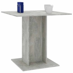 Table à manger Gris béton 80x80x75 cm bois d'ingénierie 582098582098