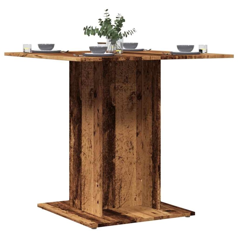 Table à manger vieux bois 80 x 80 x 75 cm bois d'ingénierie 582101582101