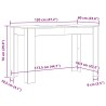 Table à manger Gris béton 120x60x76 cm Bois d'ingénierie 582104582104