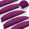 Tapis d'escalier auto-adhésifs 15 pcs Violet 80 x 24,5 x 3,5 cm 582105582105
