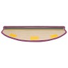 Tapis d'escalier auto-adhésifs 15 pcs Violet 80 x 24,5 x 3,5 cm 582105582105