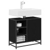 Cabinet de salle de bain avec porte Chêne noir 65 x 33 x 60 cm 582116582116