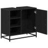 Cabinet de salle de bain avec porte Chêne noir 65 x 33 x 60 cm 582116582116