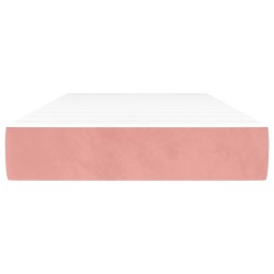 Matelas de lit à ressorts ensachés fermeté moyenne Rose 80x200x20 cm Velours 582117582117