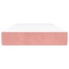 Matelas de lit à ressorts ensachés fermeté moyenne Rose 80x200x20 cm Velours 582117582117