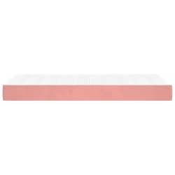 Matelas de lit à ressorts ensachés fermeté moyenne Rose 80x200x20 cm Velours 582117582117