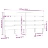 Tête de lit 135x3x80 cm Bois massif de pin 582121582121