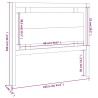 Tête de lit 105,5x4x100 cm Bois massif de pin 582122582122