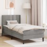 Cadre de lit avec matelas Gris clair 90 x 200 cm Velours 582123582123